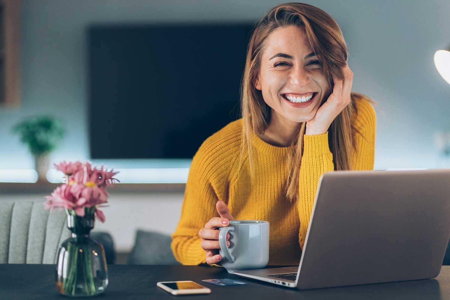 Virtual Team Building - Woman playing a game